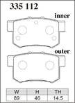 Honda Integra DC5 & Civic Type R EP3 FD2 Dixcel ES Rear brake pad set