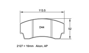 Alcon H-Type 4-Piston Motorsport Caliper