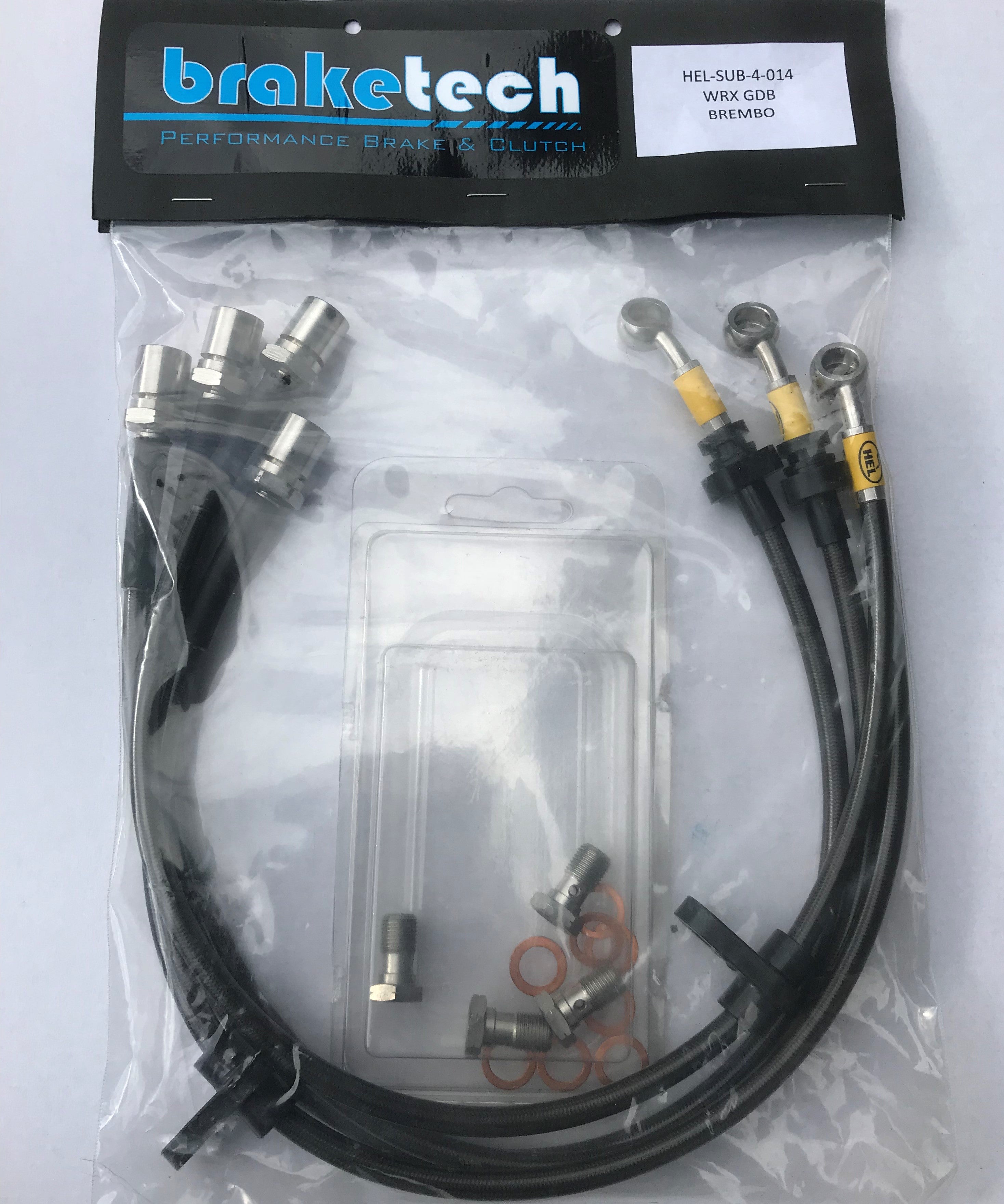 Subaru WRX STI V7-10 HEL Braided Brake Hose kit