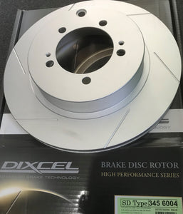 Dixcel SD Slotted Disc Rotor set Rear Evo 5-9