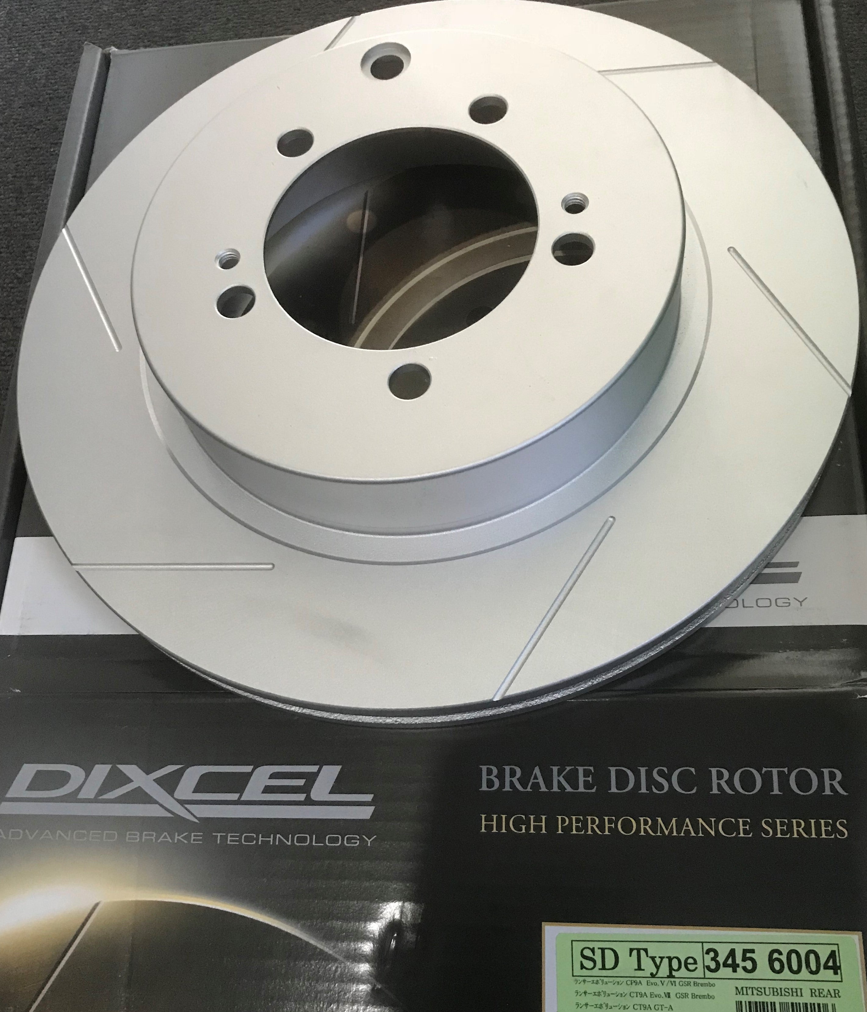 Mitsubishi Evolution 5-9 Dixcel SD Slotted rear Disc Rotor set